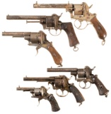 Six Pinfire Revolvers