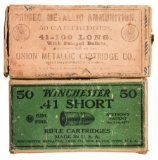 Two Boxes of Antique .41 Rimfire Ammunition