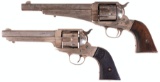 Two Antique Remington Single Action Army Revolvers w/ Cases and
