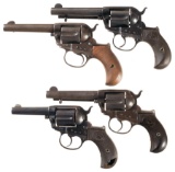 Four Colt Model 1877 DA Revolvers