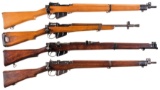 Four British Military Bolt Action Longarms