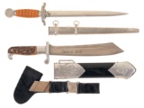Two Nazi Style Edged Weapons with Sheaths
