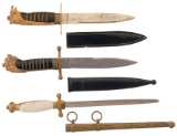 Three Daggers with Sheaths