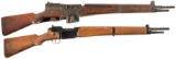 Two French Military Rifles w/ Bayonets