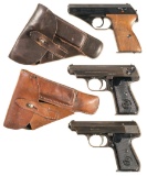 Three German Semi-Automatic Pistols