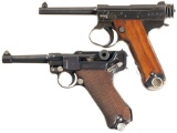 Two World War II Axis Military Semi-Automatic Pistols