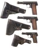 Three Astra Semi-Automatic Pistols w/ Holsters