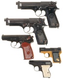 Five Semi-Automatic Pistols