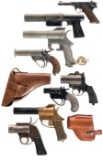 Seven Flare Pistols and a High Standard H-D Military Semi-Automa