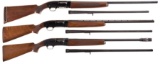 Three Winchester Semi-Automatic Shotguns w/ Extra Barrels