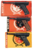Three Boxed Ruger Standard Model Semi-Automatic Pistols