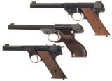 Three High Standard Manufactured Semi-Automatic Target Pistols