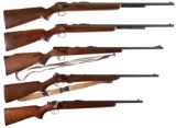 Five Winchester Bolt Action Rifles