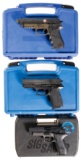 Three Cased Sig Sauer Semi Automatic Pistols