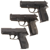Three Sig Arms Semi-Automatic Pistols