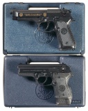 Two Beretta Semi-Automatic Pistols w/ Cases