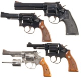 Four Smith & Wesson DA Revolvers