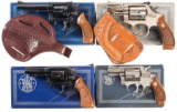 Four Boxed Smith & Wesson DA Revolvers