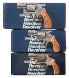 Three Boxed Smith & Wesson DA Revolvers w/ Boxes