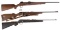 Three Bolt Action Rifles w/ Boxes