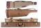Four Assorted Long Gun Cases and One Abercrombie & Fitch Co. Cle
