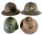 Four U.S. Military Style Helmets