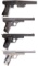 One Flare Pistol and Three Daisy BB Pistols -A) USN Sedgley Mark