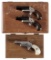 Three Derringer Pistols w/ Cases