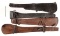 Four Assorted Rifle Scabbards and Partial Cleaning Rod