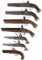 Seven Contemporary Flintlock Pistols