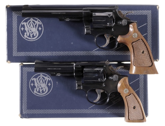 Two Smith & Wesson DA Revolvers w/ Boxes