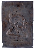 Cast Metal Plaque of Indian Chief Tecumseh