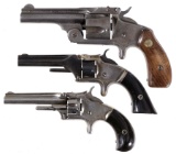 Three Smith & Wesson Spur Trigger Revolvers