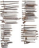 Group of Forty-Four Military Style Bayonets and One U.S. 1917 St