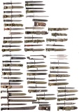 Large Group of Military Style Edged Weapons