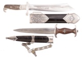 Two Nazi Style Daggers with Sheaths