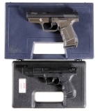 Two Walther Semi-Automatic Pistols w/ Cases