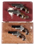 Four Colt Fourth Model Derringers w/ Cases