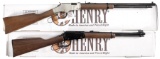 Two Henry Repeating Arms Lever Action Long Guns w/ Boxes