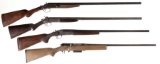 Four Single Barrel Shotguns