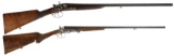 Two Double Barrel Hammer Shotguns