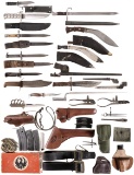 Group of Assorted Edged Weapons and Firearm Accessories