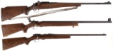 Three Winchester Bolt Action Rifles
