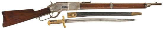 Half Nickel Winchester Model 1876 Carbine, Bayonet, Madis Letter