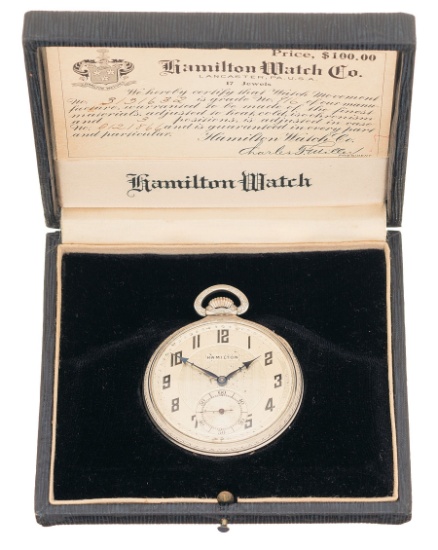 Hamilton Gold Chronograph Pocket Watch