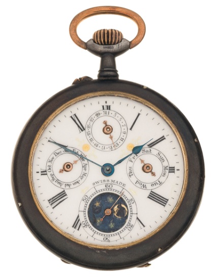 Vintage Triple Date Swiss Made Pocket Watch