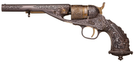 Documented New York Engraved, Silver and Gold Plated Colt Model