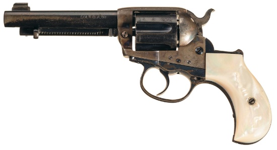 Colt Model 1877 Lightning Double Action Revolver, Pearl Grips