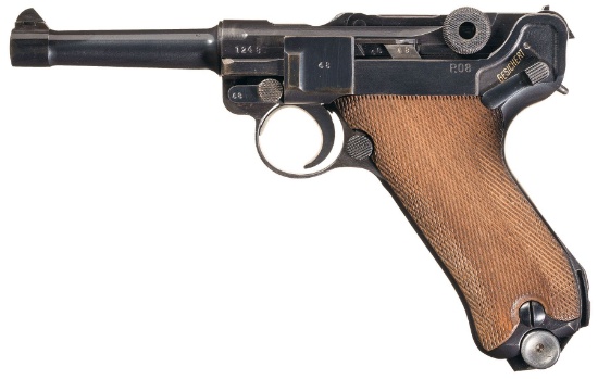 World War II Mauser "byf" Code 1942 Production P.08 Luger