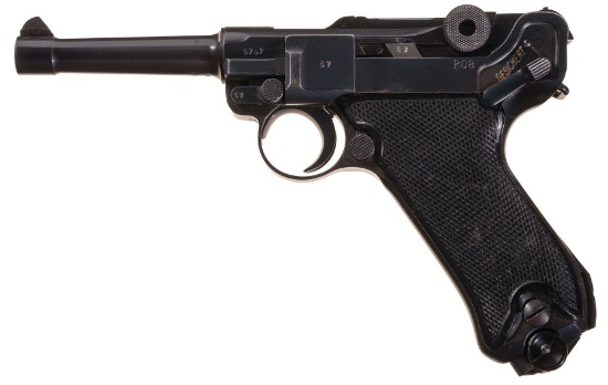Mauser "41/byf" P.08 "Black Widow" Luger w/Ex. Mag, Hols